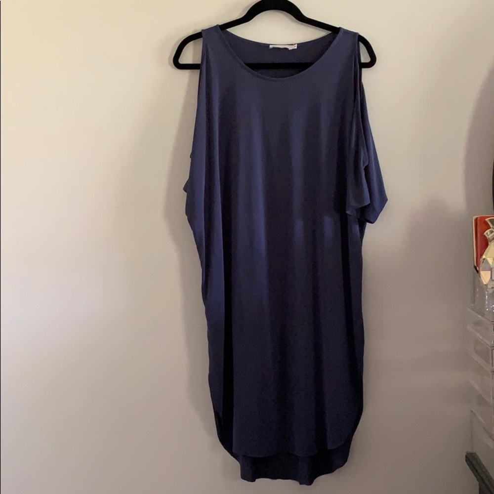 Blue casual t-shirt dress